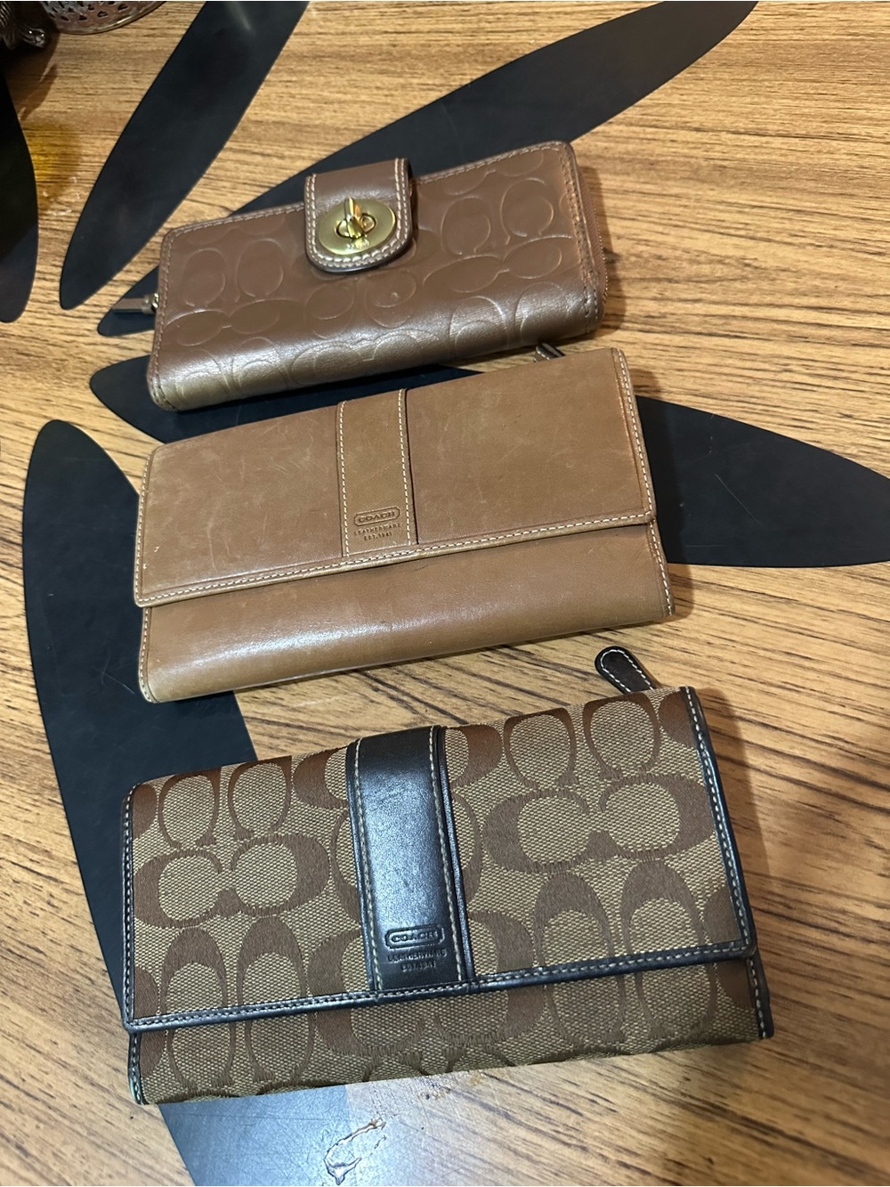 Vintage Coach wallets. Only two - gold embossed sold